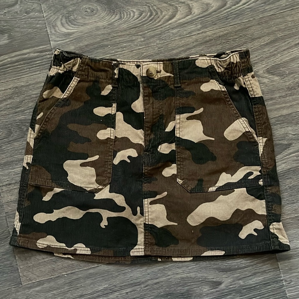 American Eagle Corduroy Camo Skirt
